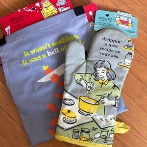 Blue Q Quirky Kitchen Set with Blue and Yellow